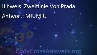 zweitlinie prada|Zweitlinie von Prada > 1 Kreuzworträtsel Lösung mit 6 Buchstaben.